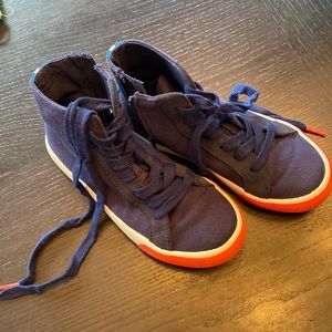 Mini Boden high top canvas sneaker